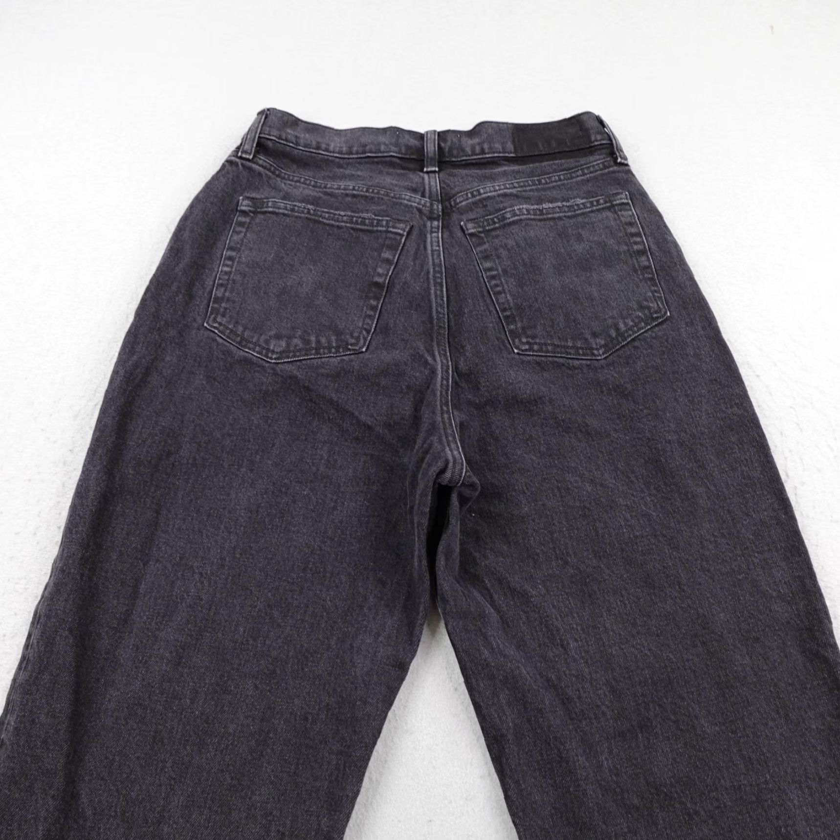 Abercrombie & Fitch Abercrombie & Fitch Jeans Womens 6 Black The Dad High Rise Straight Curve Love Jeans Size 28" / US 6 / IT 42 - 6 Thumbnail
