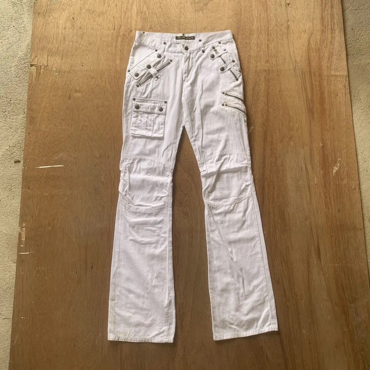 Hysteric Glamour CRAZY💥DOUBLE KNEE JAPANESE VTG TROUSERS FLARE BONDAGE PANTS Size US 29 - 1 Thumbnail