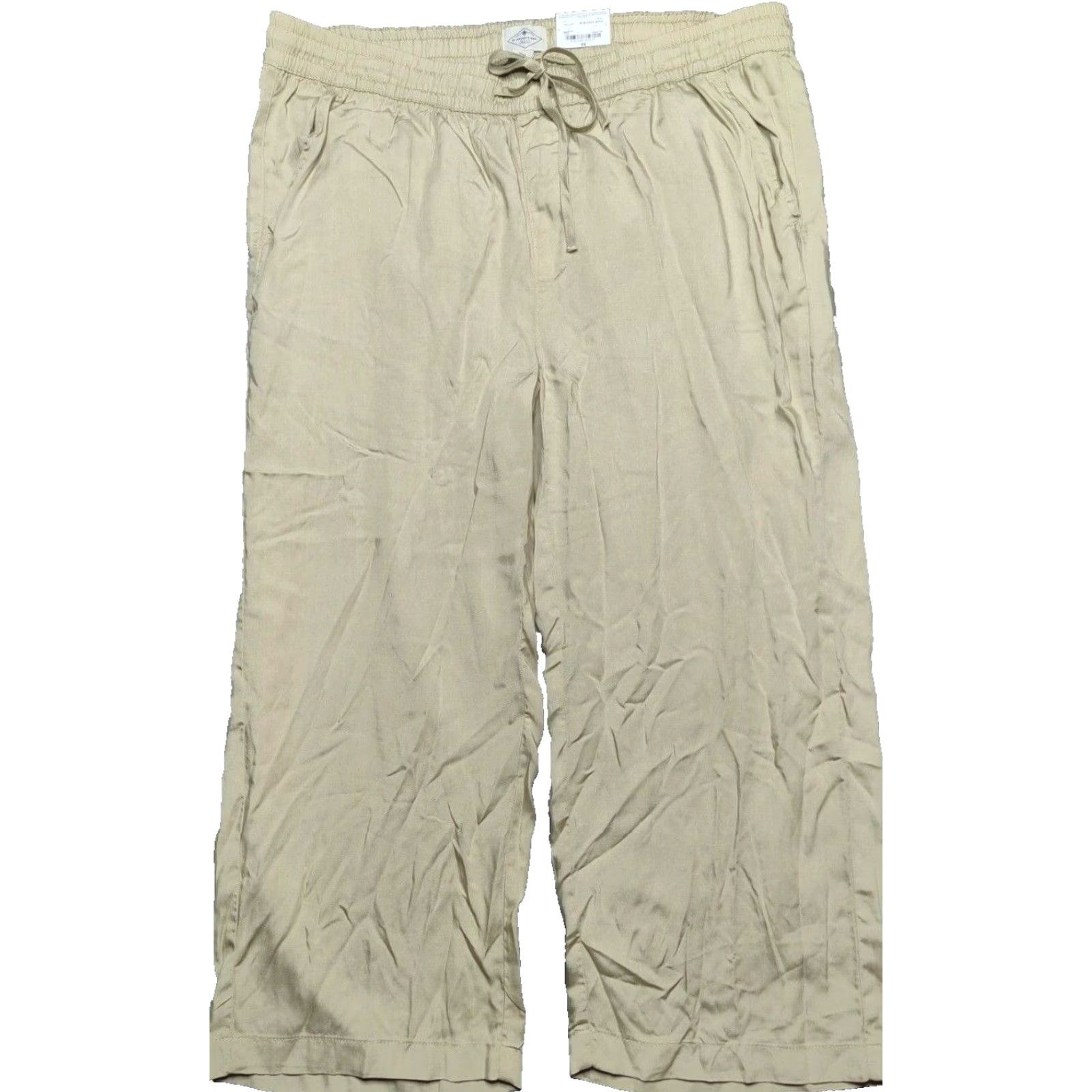 Vintage St. John's Bay Women Plus 0X Biscotti Easy Fit Crop Pull On Lyocell Pants NEW Size 40" / US 18 - 2 Thumbnail