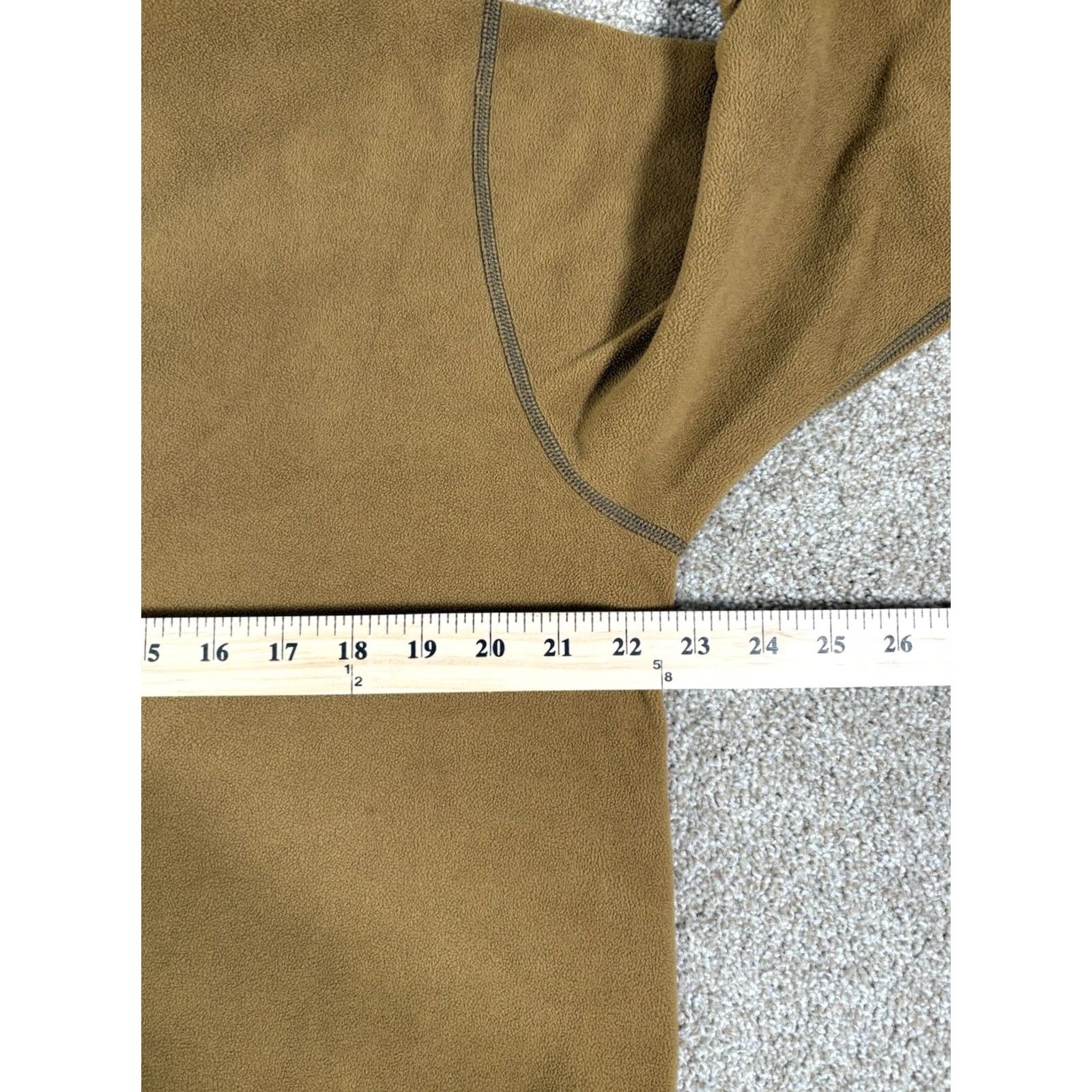 Eddie Bauer Eddie Bauer First Ascent Polartec Quarter Zip Fleece Mens LT Brown 1/4 Zip Logo Outdoor Pullover Size US L / EU 52-54 / 3 - 8 Thumbnail