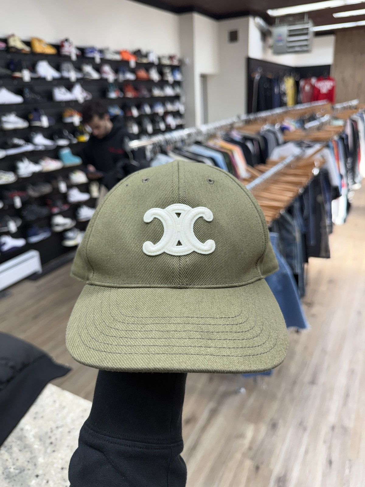 Celine Celine Olive Dad Hat Size 32 - 1 Thumbnail