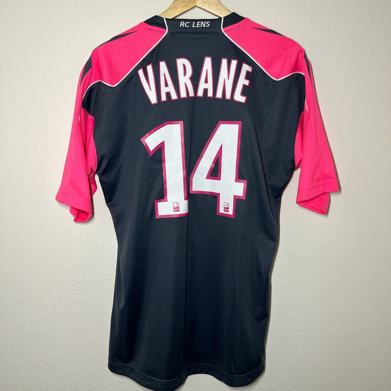 image of Reebok x Soccer Jersey Rc Lens Raphael Varane 2010-2011 Away Jersey in Pink, Men's (Size Medium)