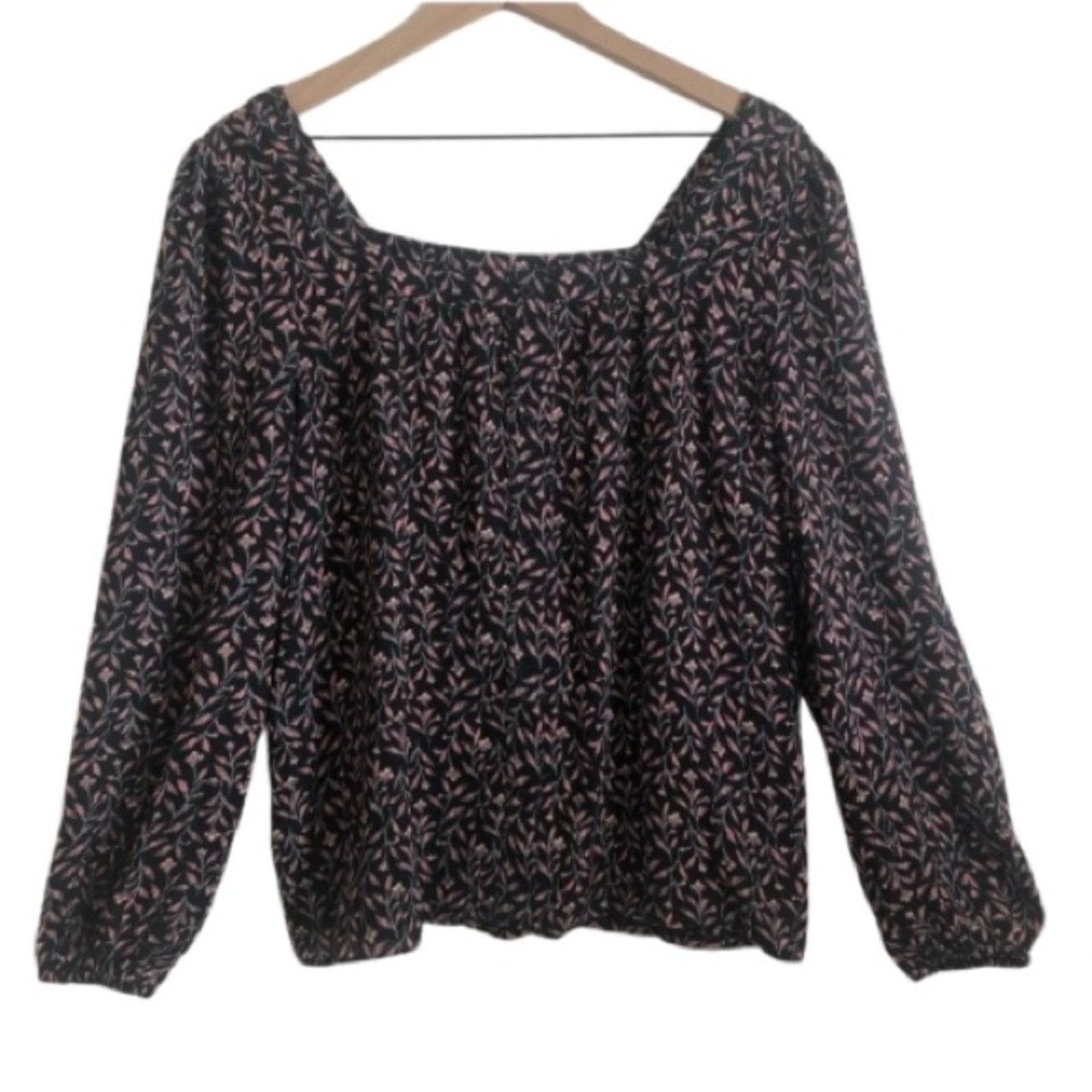 Loft Ann Taylor Loft Floral Square Neck Lightweight Blouse Top Size M / US 6-8 / IT 42-44 - 1 Thumbnail