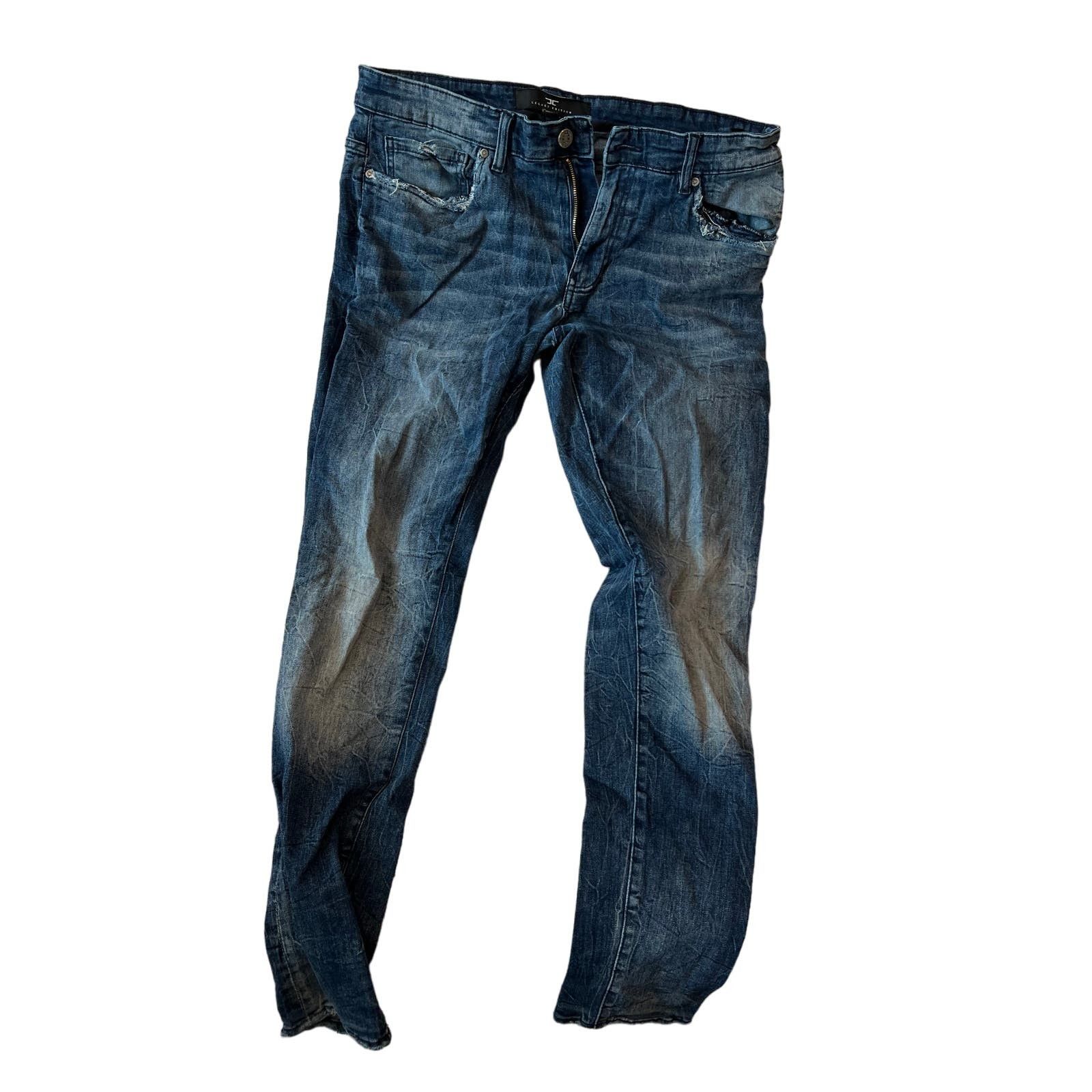Jordan Craig Jordan Craig Distressed Ross Blue Jeans Mens 36x34 Size US 36 / EU 52 - 1 Preview