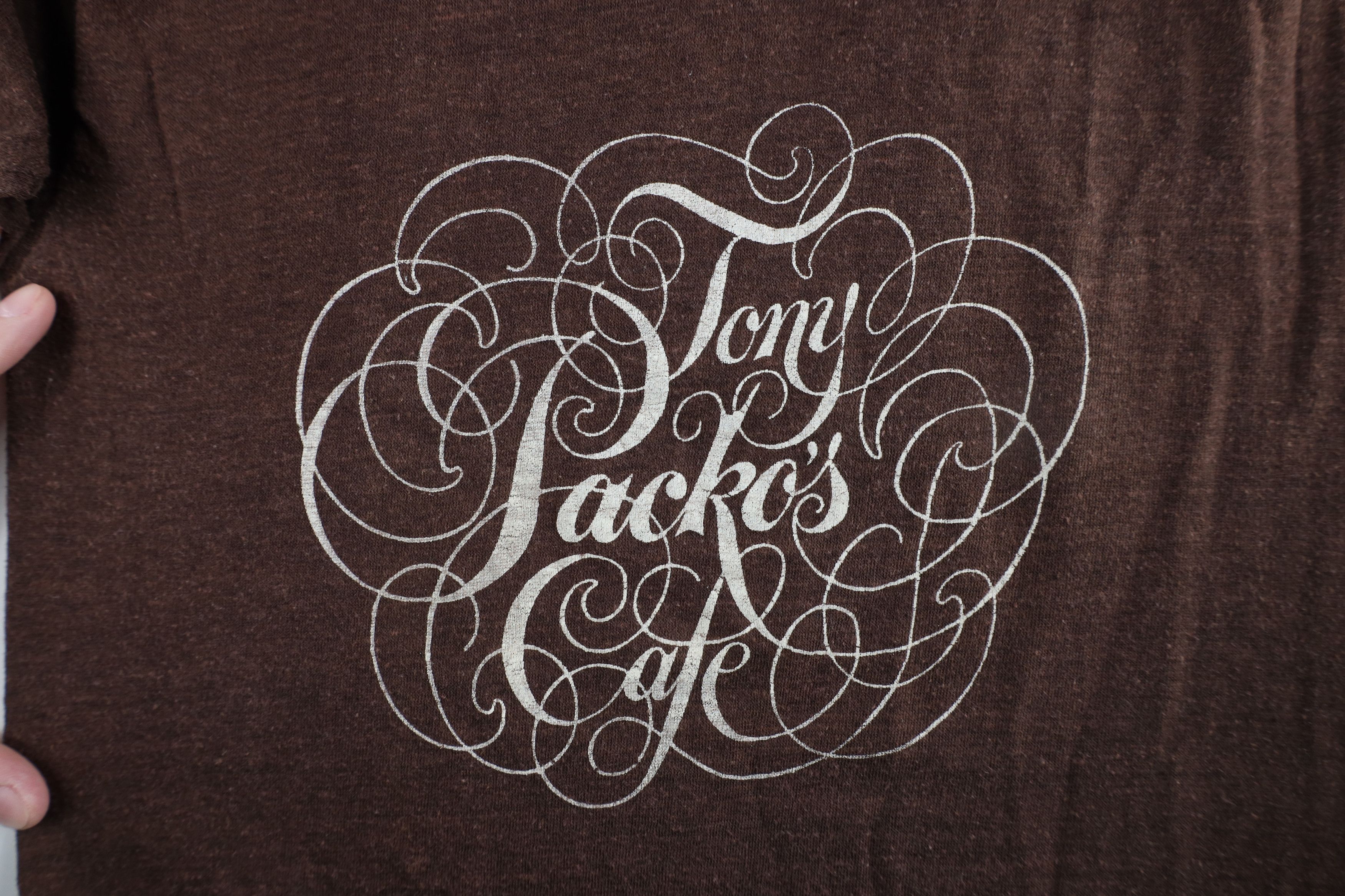 Vintage Vintage 70s Tony Packos Cafe Toledo Ohio T-Shirt Brown USA Size M / US 6-8 / IT 42-44 - 4 Thumbnail