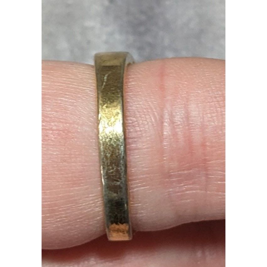 Other Vintage Glam Art Deco Style Gemmed Gold Plated Ring Size ONE SIZE - 11 Thumbnail