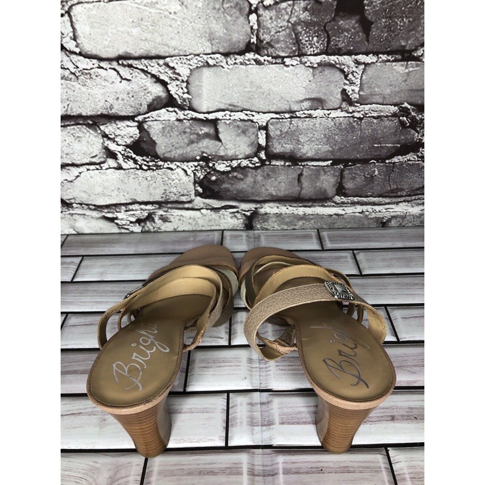 Brighton Brighton Rebel Nude Pink White Leather Strap Heels Sandals W Size US 9 / IT 39 - 4 Thumbnail