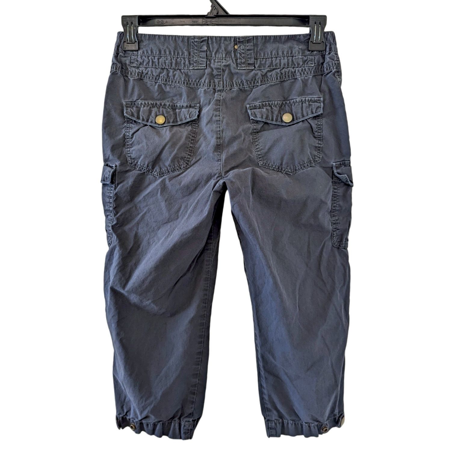 Anthropologie Anthropologie Heihei Cotton Navy Blue Cargo Pants Size 2 Size 26" / US 2 / IT 38 - 2 Thumbnail