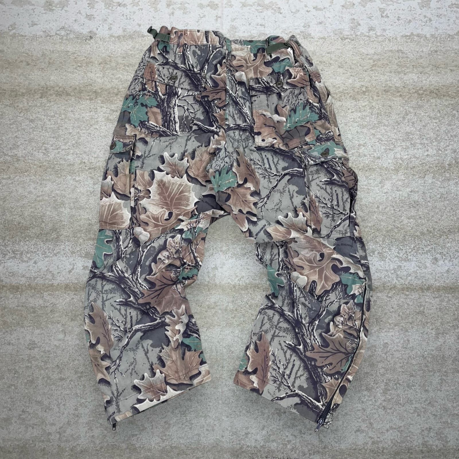 image of Vintage Hunting Camo Pants Made In Usa Baggy Fit Cargos 90's in Green, Men's (Size 34)