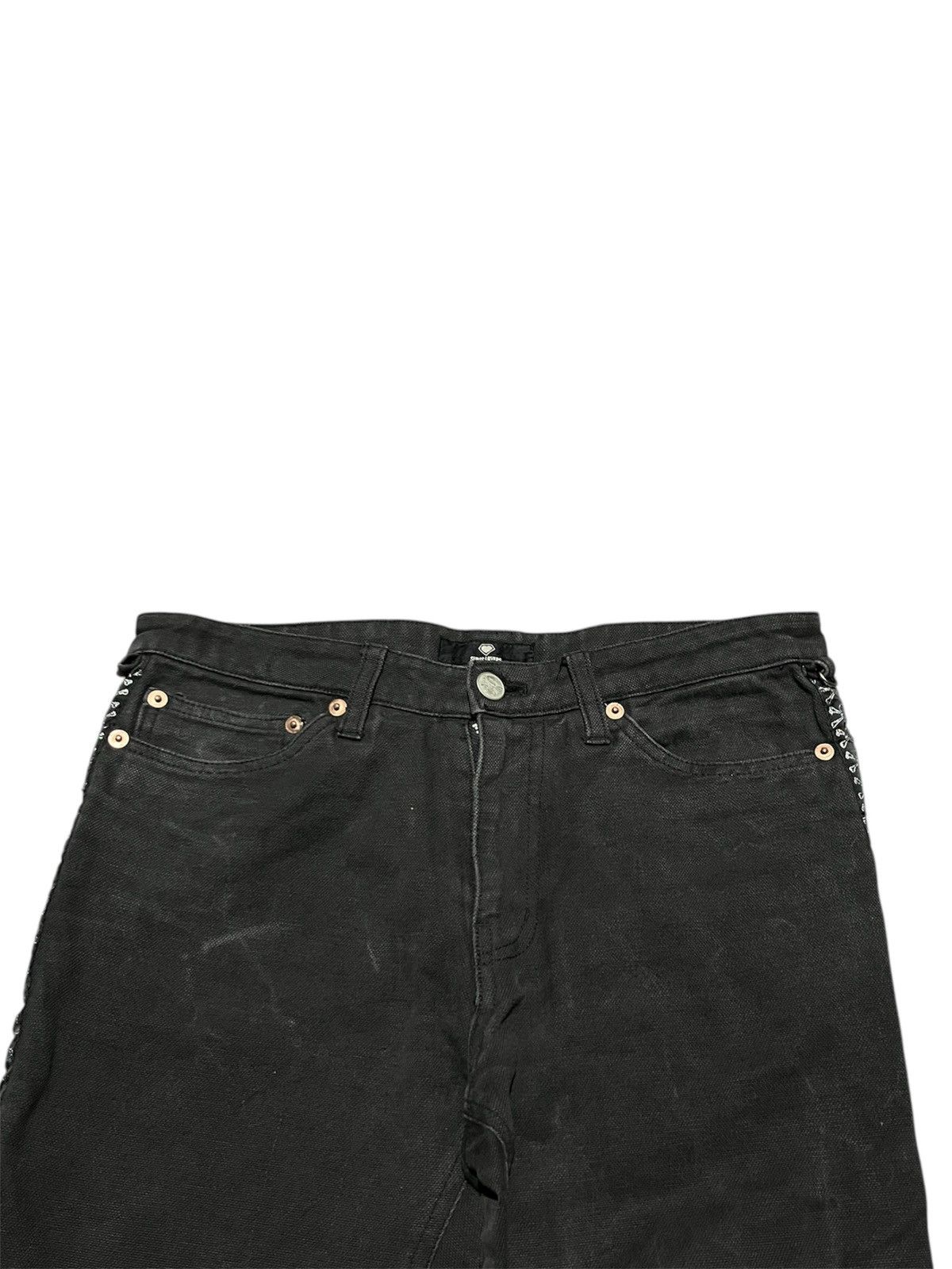 Super Lovers Super Lover Side Stripe Logo Black Jean Size US 29 - 6 Thumbnail