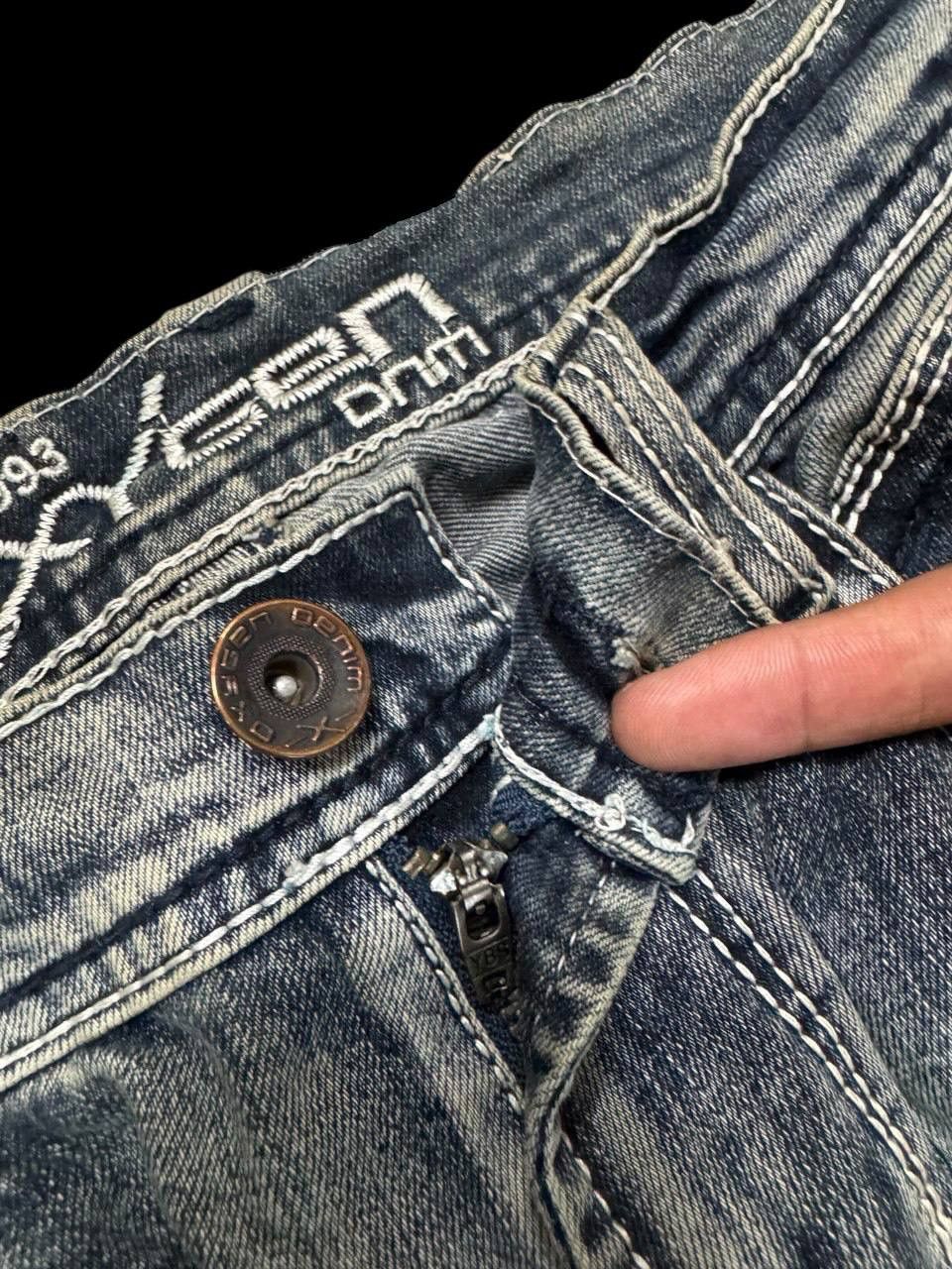 Other Sick 90s Style Oxygen Rusty Mudwash Acid Style Clawmark Jean Size US 31 - 9 Thumbnail