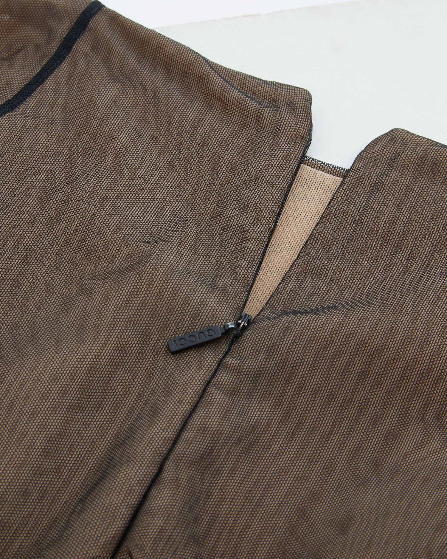 Gucci × Tom Ford S/S 2001 Black tulle overlay with tactfully placed seams Size 27" / US 4 / IT 40 - 7 Thumbnail