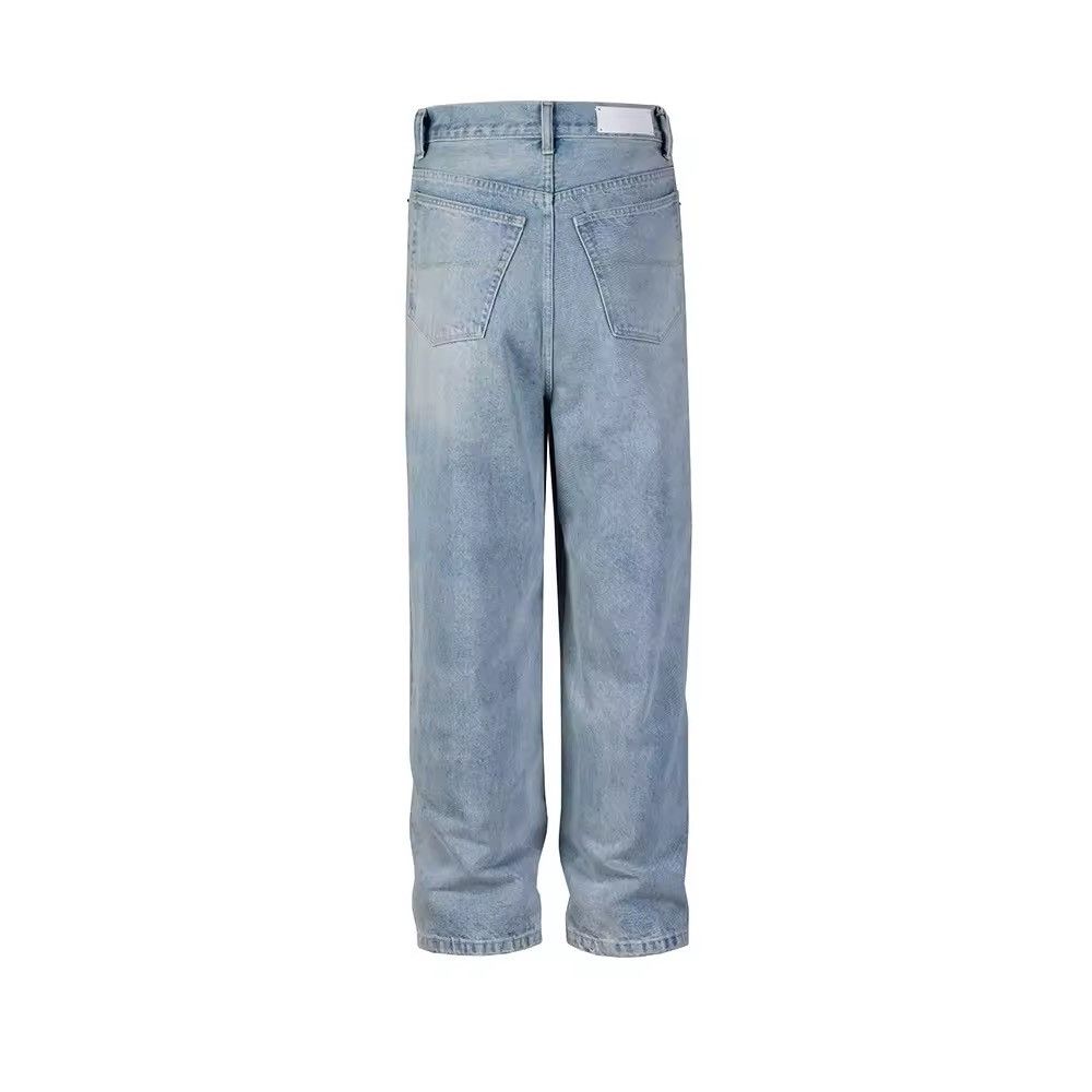 Japanese Brand × Jean Blue washed loose faded y2k jeans Size US 36 / EU 52 - 2 Thumbnail