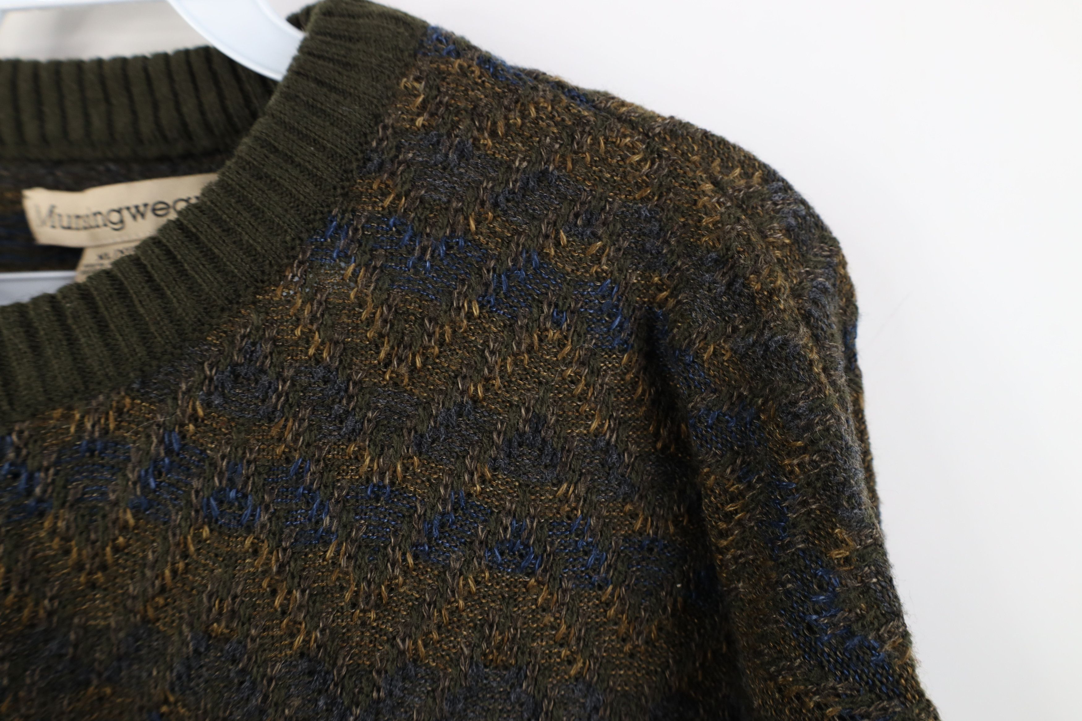 Vintage Vintage 90s Streetwear Knit Crewneck Sweater Earth Tone Size US XL / EU 56 / 4 - 8 Thumbnail