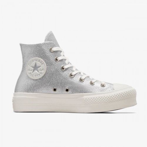 Converse Converse Chuck Taylor All Star Move Glitter (Silver) Size US 9 / IT 39 - 2 Thumbnail