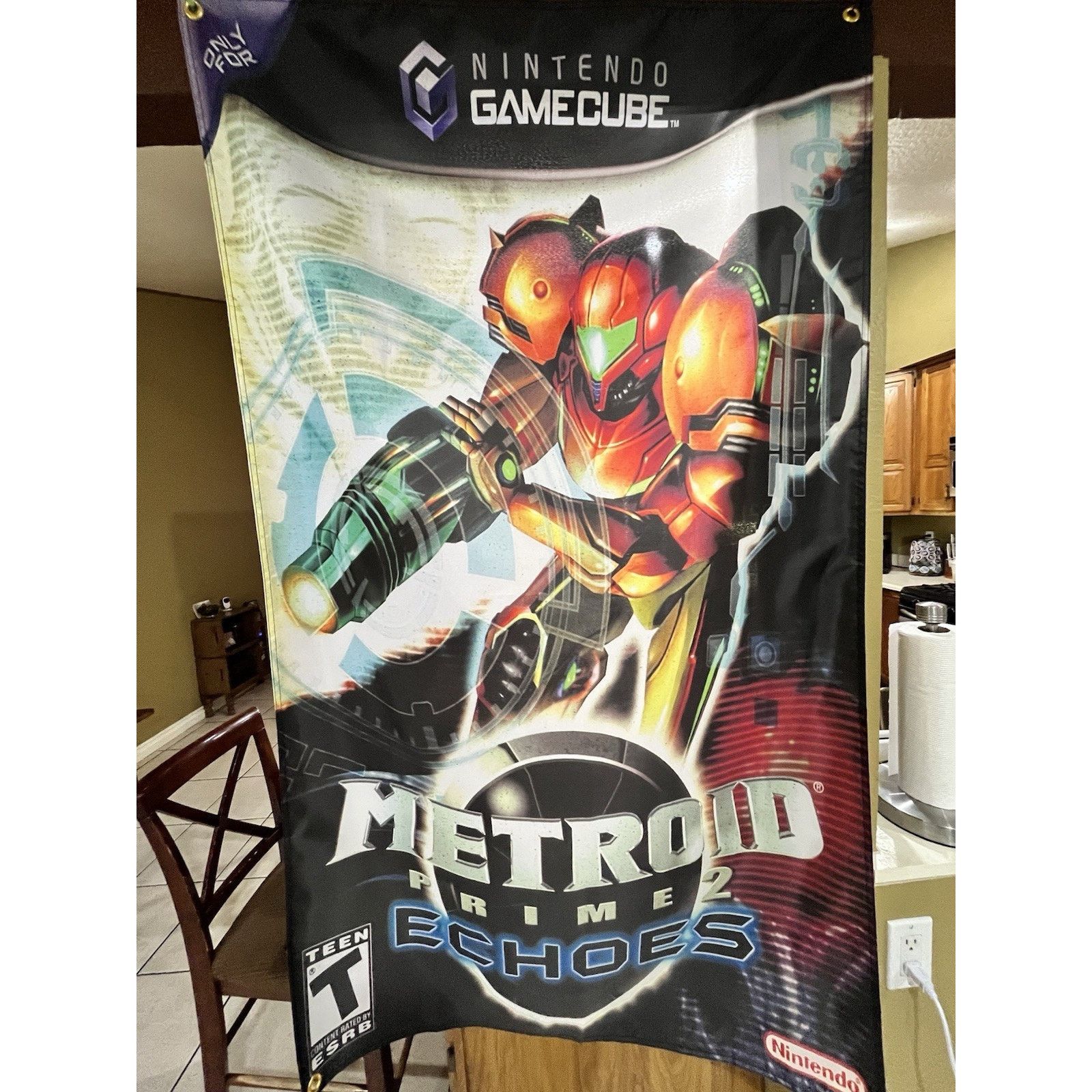 Nintendo Metroid Prime 2 Echoes 5ft Flag Banner Nintendo Gamecube NGC Size ONE SIZE - 1 Thumbnail