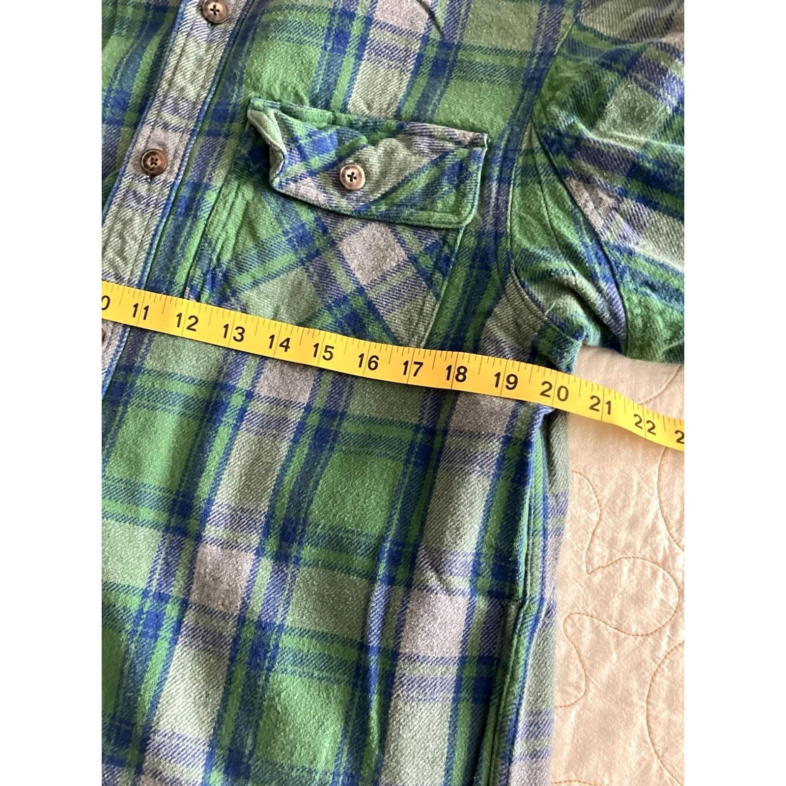 Duluth Trading Company Duluth Trading Co Shirt Men's Medium Blue Plaid Long Sleeve Button Up Size US M / EU 48-50 / 2 - 5 Thumbnail