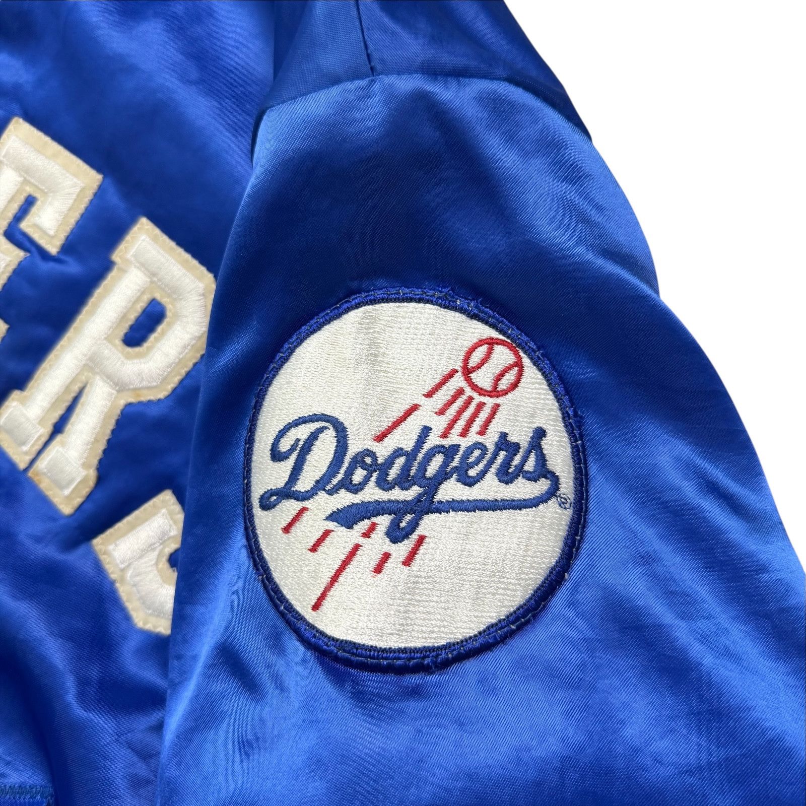 MLB VTG 90s LOS ANGELES DODGERS SWINGSTER SATIN BOMBER JACKET Size US L / EU 52-54 / 3 - 3 Thumbnail