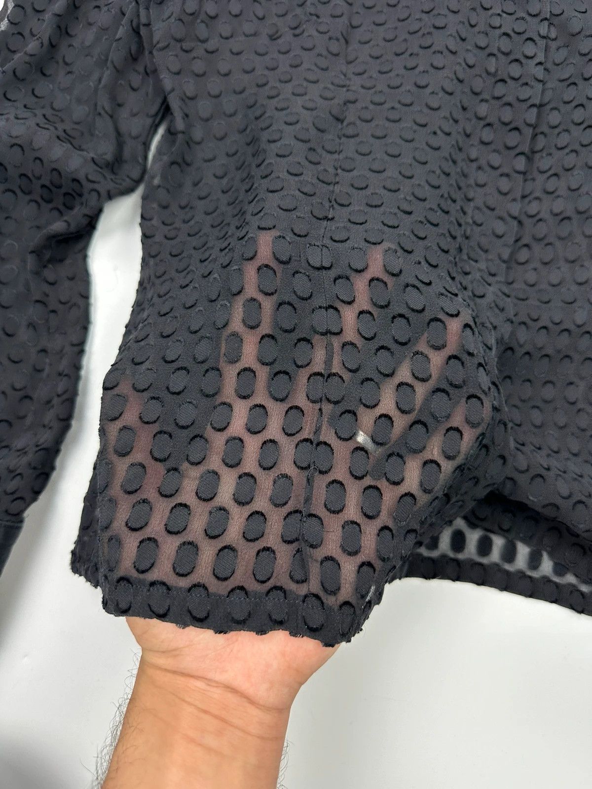 Dolce & Gabbana Dolce Gabbana 00’s Black Dotted Light Silk Shirt Size US M / EU 48-50 / 2 - 3 Thumbnail