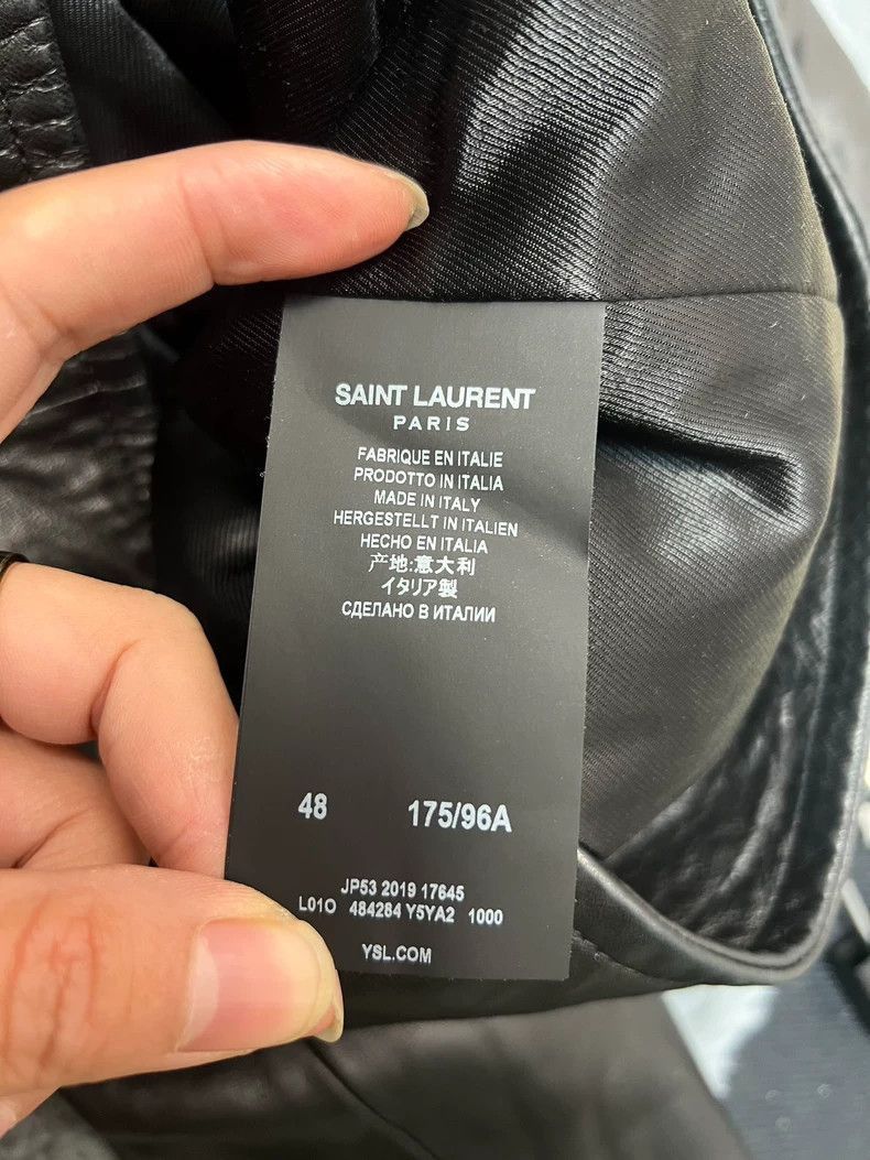 Saint Laurent Paris Saint Laurent Paris Collar zipper leather jacket Size US M / EU 48-50 / 2 - 8 Thumbnail