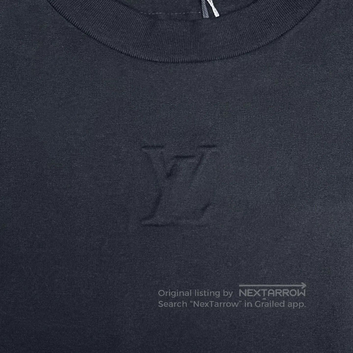Louis Vuitton louis vuitton black embossed short sleeve t-shirt. Size US XL / EU 56 / 4 - 4 Thumbnail