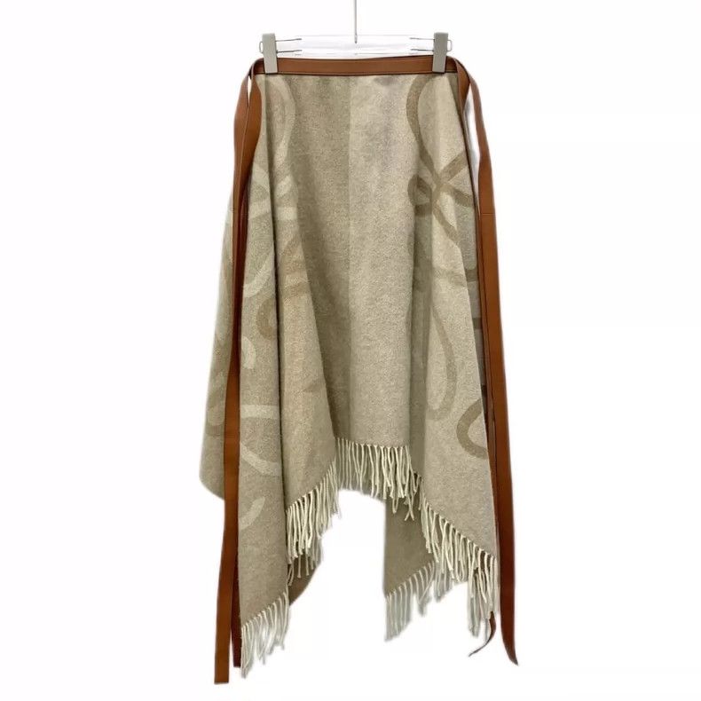 Loewe Loewe Brown irregular wool tassel skirt Size S / US 4 / IT 40 - 1 Thumbnail