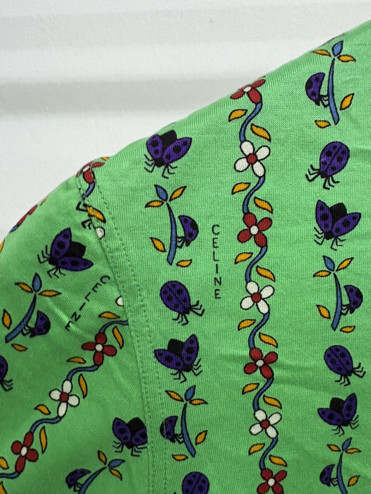 Vintage 70's Celine Monogram Logo Blouse Shirt