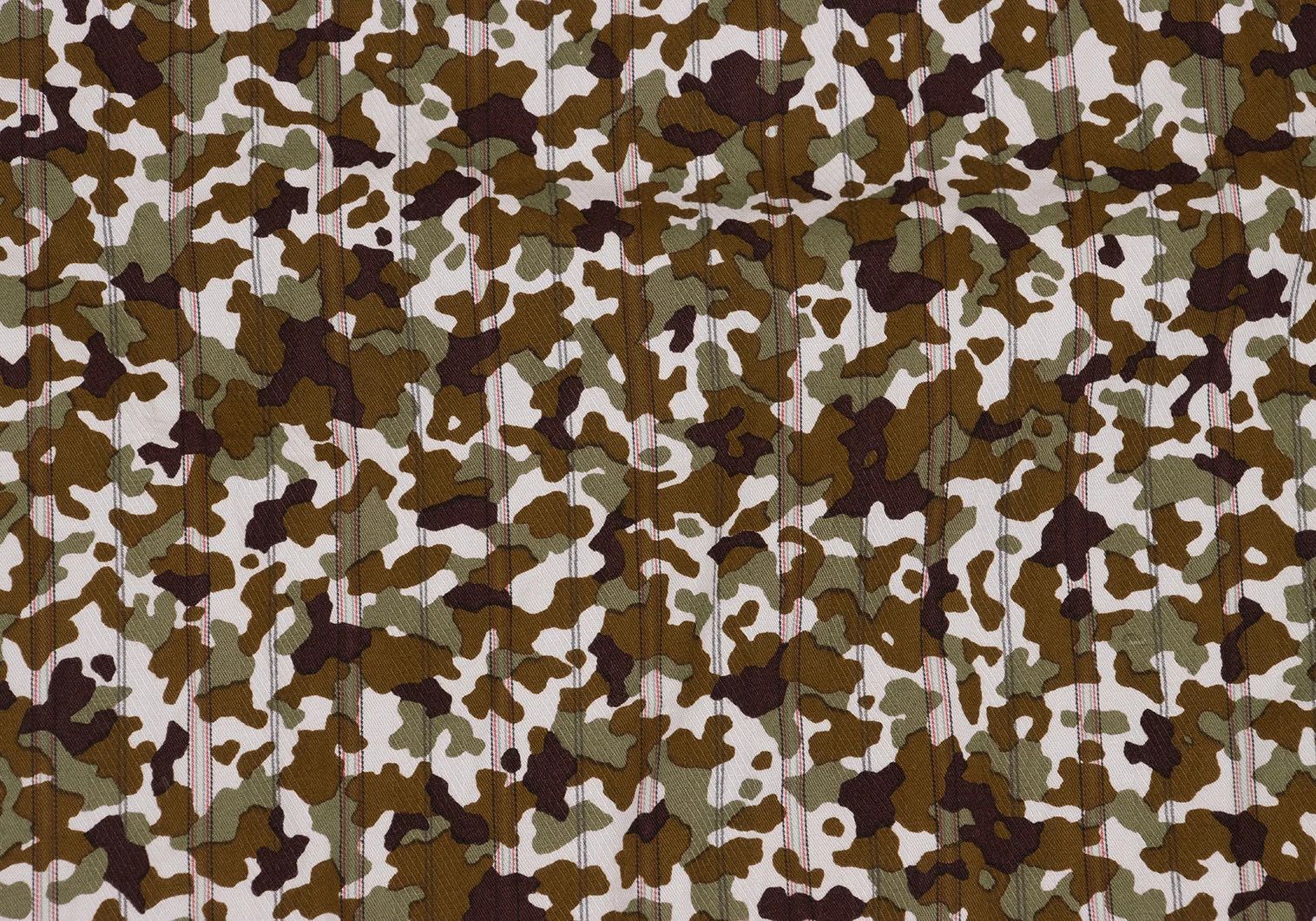 Comme des Garcons Homme Plus Camouflage Pattern Short Sleeve Shirt in Light Gray Khaki Size US M / EU 48-50 / 2 - 11 Thumbnail