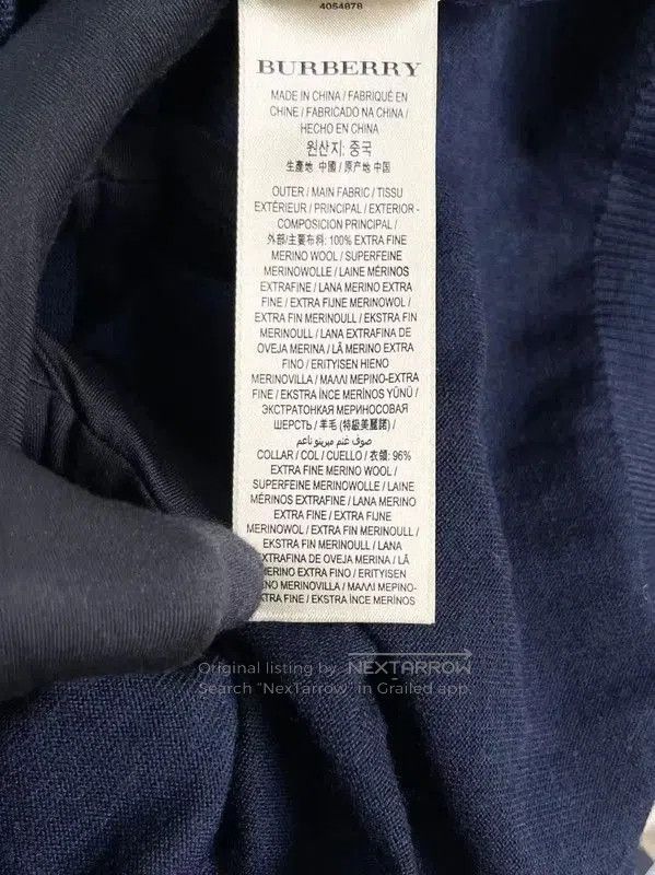 Burberry Burberry Women's Navy Wool Knit Sweater. Size S / US 4 / IT 40 - 4 Thumbnail