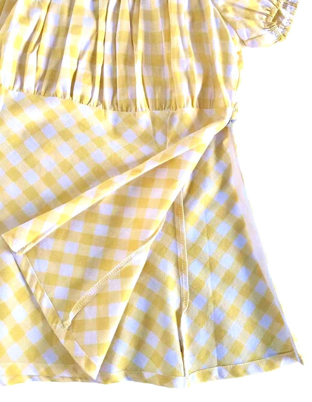 Other Women tops yellow and white check off shoulder slim fit Size XL / US 12-14 / IT 48-50 - 6 Thumbnail