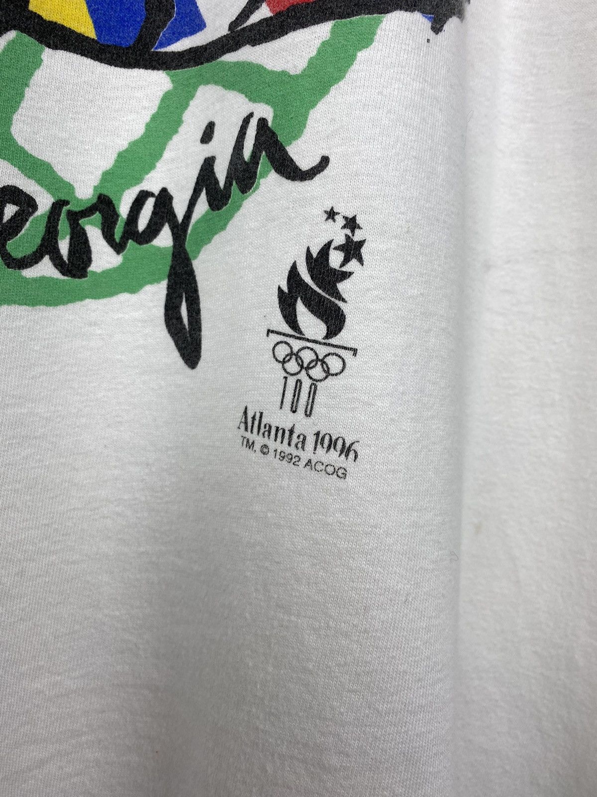 USA Olympics Vintage Atlanta 1996 Olympic Games Y2K T Shirt Tee Champion Size US L / EU 52-54 / 3 - 3 Thumbnail