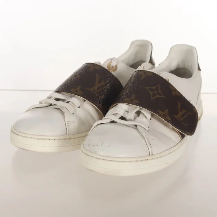 Louis Vuitton Louis Vuitton White Brown Frontrow Sneakers 0079 Size US 6 / IT 36 - 1 Thumbnail