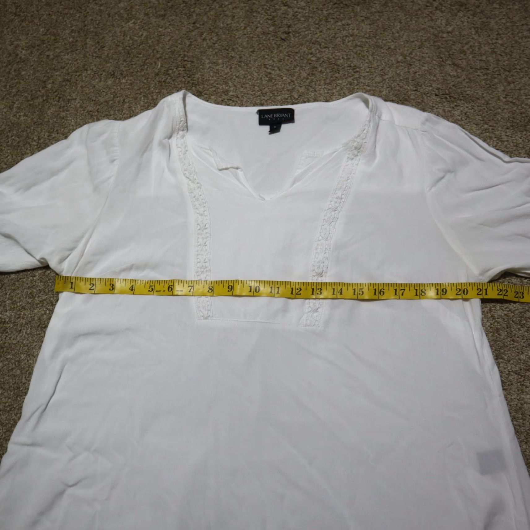 Vintage VINTAGE Lane Bryant Solid White Long Sleeve Blouse Adult Women's Size 14 Basic Mock Neck Size XL / US 12-14 / IT 48-50 - 4 Thumbnail