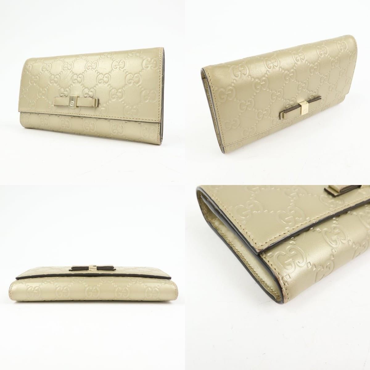 Gucci Gucci Guccissima Interlocking G Flap Wallet Patent Leather Size ONE SIZE - 3 Thumbnail