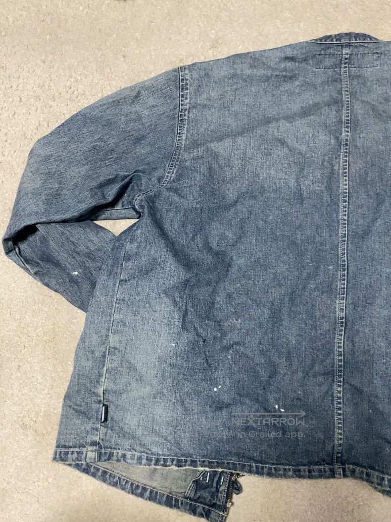 Neighborhood Neighborhood Splattered Washed Denim Chinese Tunic Jacket Size US L / EU 52-54 / 3 - 1 Thumbnail