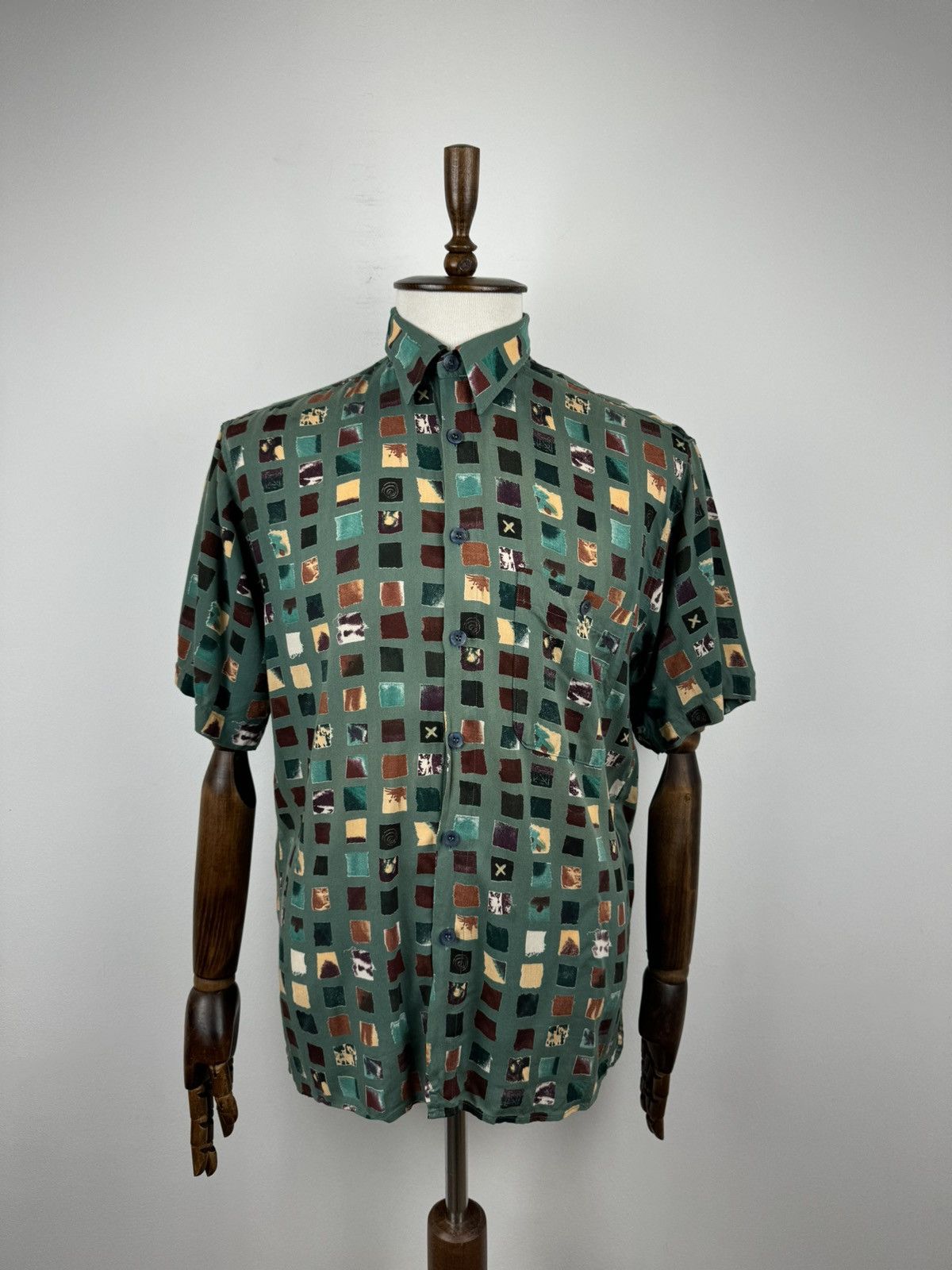 Japanese Brand × Vintage Vintage Pierre Sangal Multicoloured Short Sleeve Shirt Size US M / EU 48-50 / 2 - 1 Thumbnail