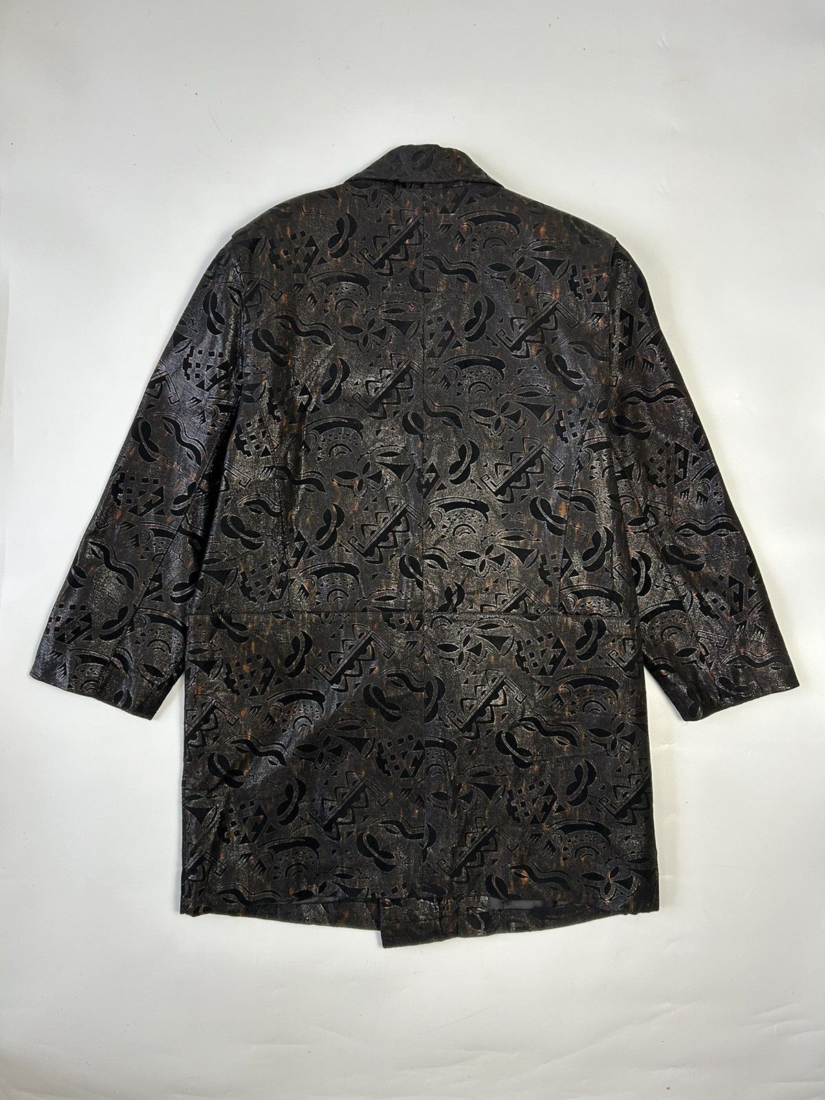 Designer × Japanese Brand × Vintage VINTAGE BLACK SHADOW METALLIC AND SUEDE BLAZER JACKET Size 38R - 3 Thumbnail