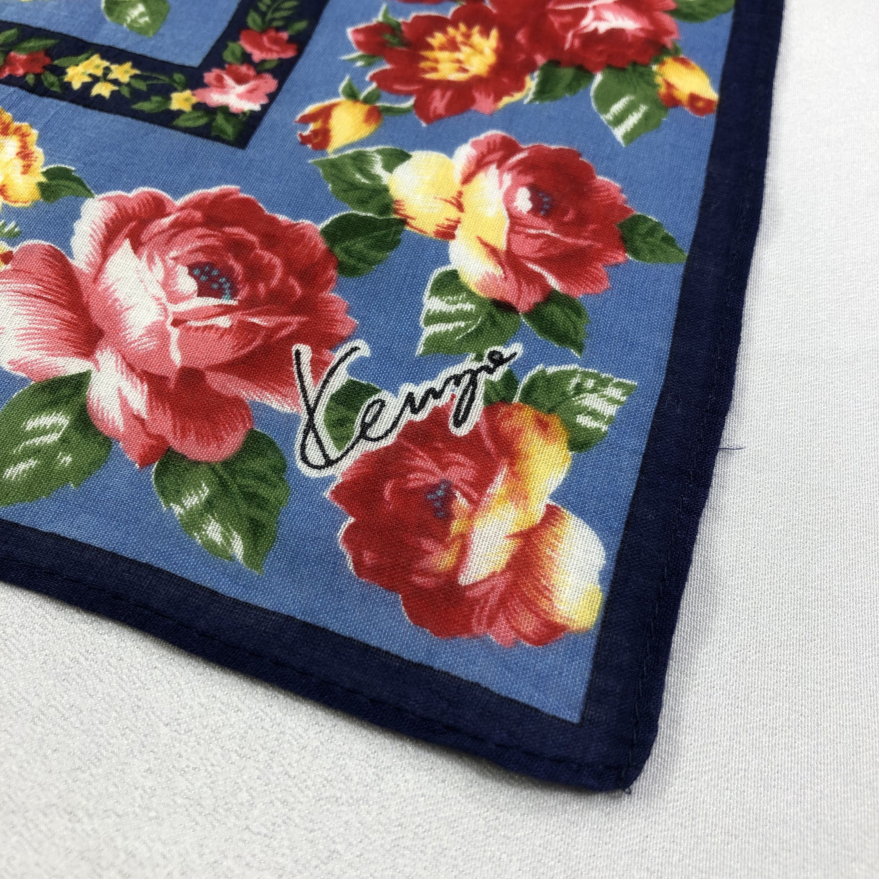 Japanese Brand × Kenzo × Vintage Kenzo Floral Handkerchief Neckerchief Bandana H2180 Size ONE SIZE - 4 Thumbnail