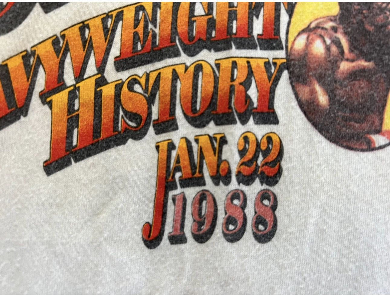 Hanes Vtg 80s MIKE TYSON LARRY HOLMES Shirt Trump Plaza Don King M Size US M / EU 48-50 / 2 - 4 Thumbnail