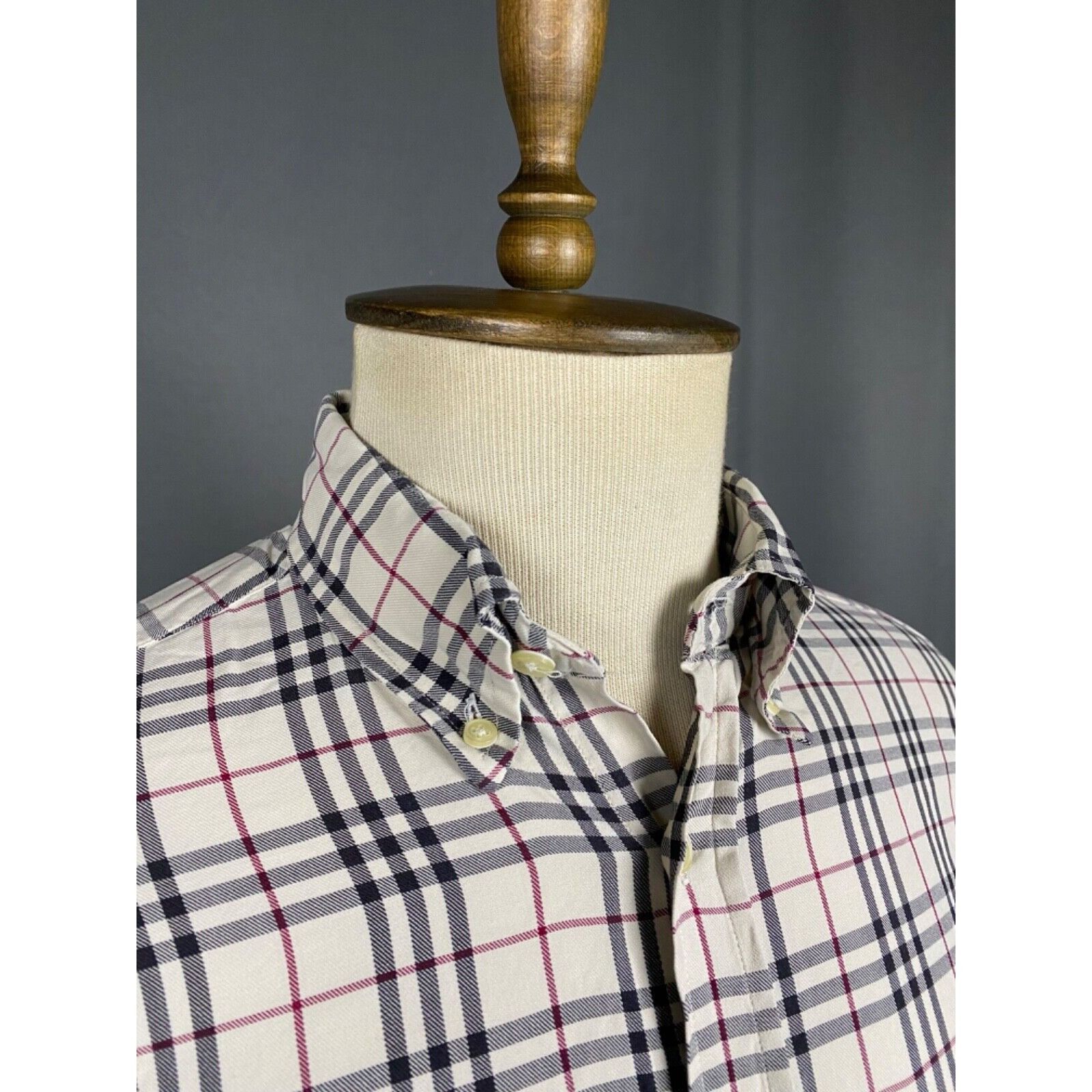 Burberry Burberry Nova Check Vintage Men's Beige Longsleeve Shirt Siz Size US L / EU 52-54 / 3 - 6 Thumbnail
