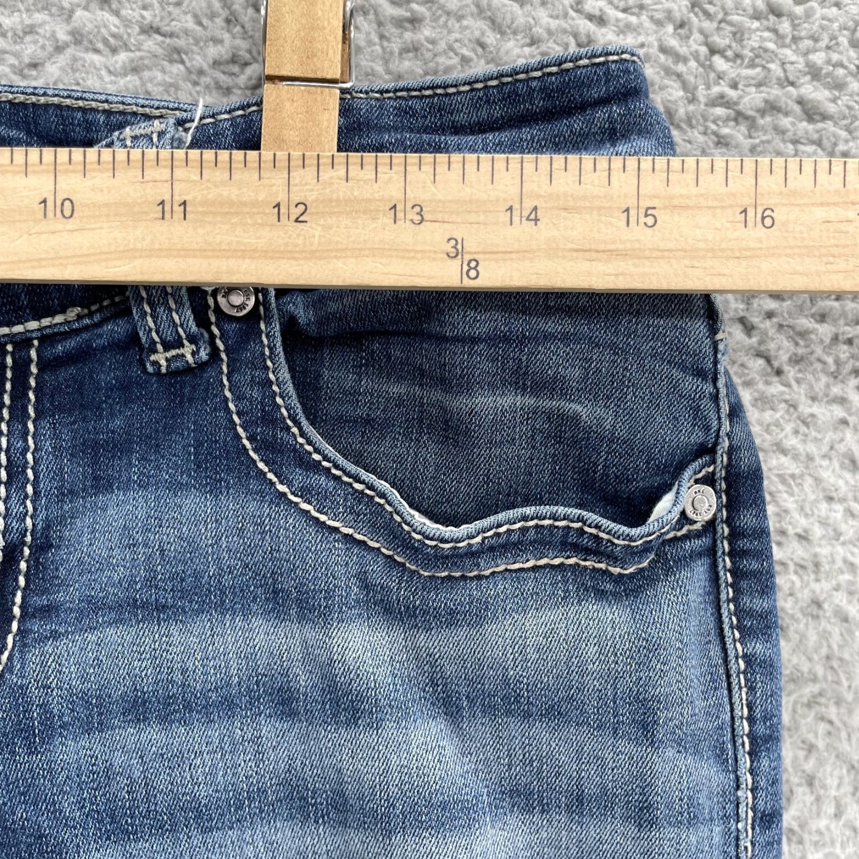 Vintage BKE Stella Jeans Women 30x30 Buckle Jeans Western Cowgirl Y2k 90s 5-Pocket Embroidered Denim Blue Stretch Jeans Womens Size 36" / US 14 / IT 50 - 2 Thumbnail