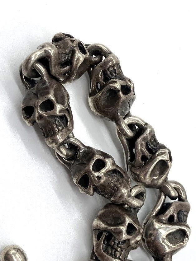 Other Travis Walker Large 7 Skull Bracelet Sterling .925 Size ONE SIZE - 5 Thumbnail