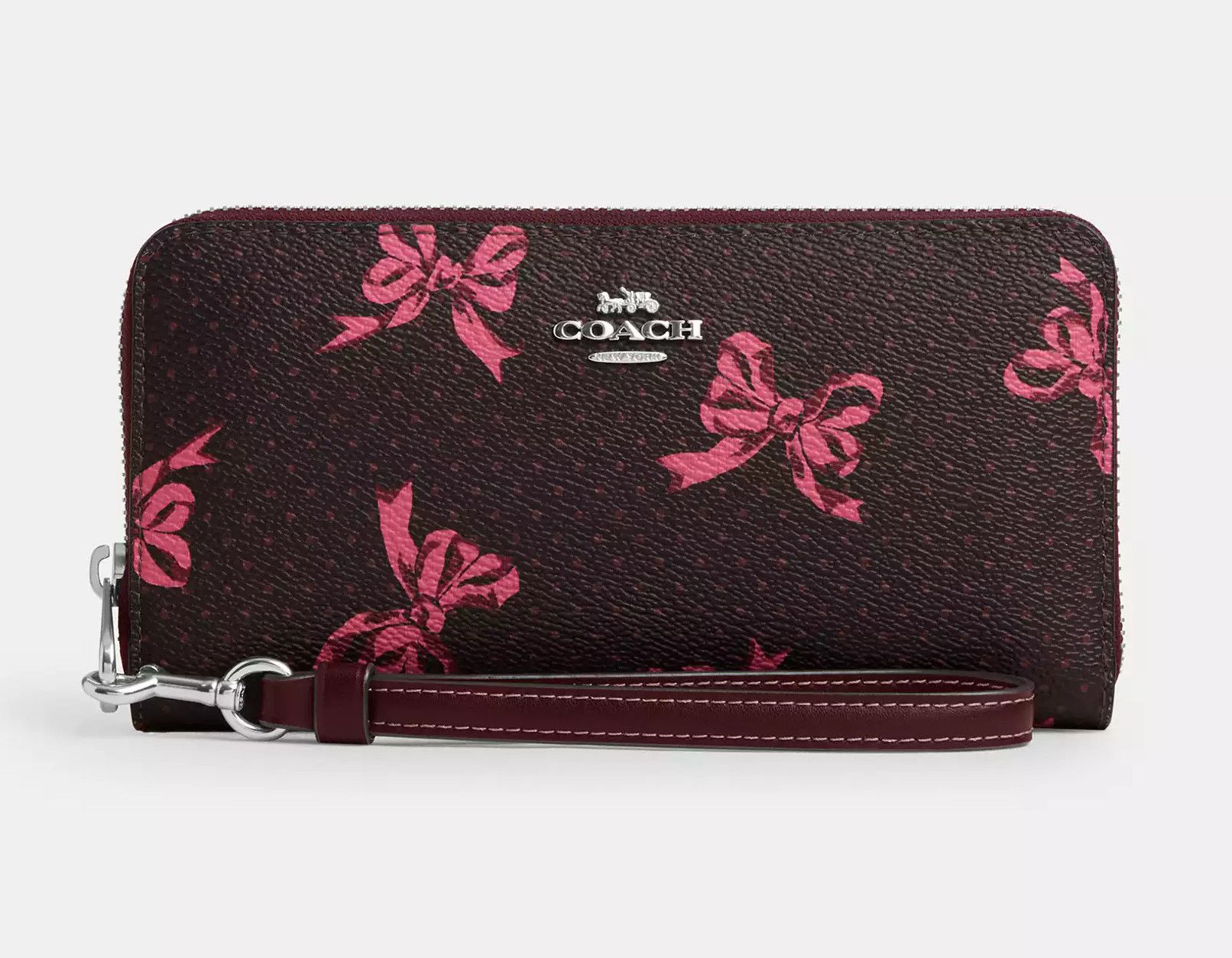 Coach Long Zip Around Wallet With Bow Print CZ327 Size ONE SIZE - 1 Thumbnail