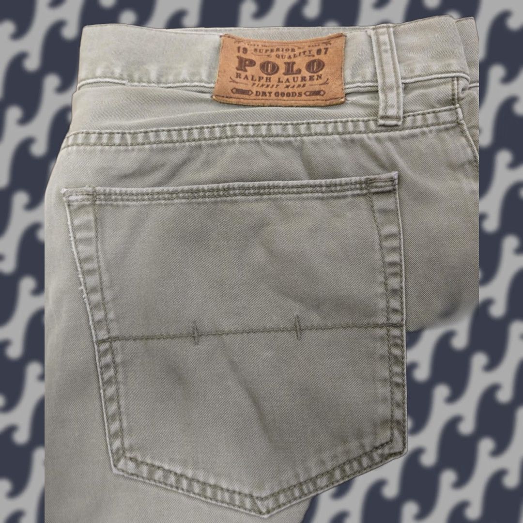 Polo Ralph Lauren Polo Ralph Lauren Jeans Mens 35x32 Sage Green Five Pocket Straight Leg Denim RL Size US S / EU 44-46 / 1 - 1 Thumbnail