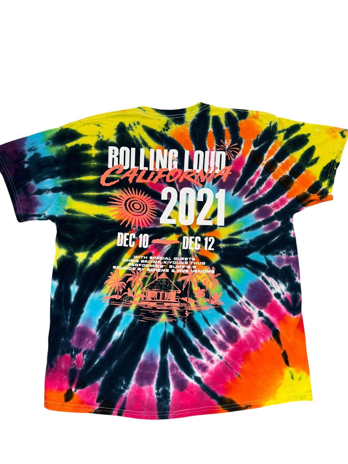 Band Tees rolling loud 2021 tie-dye california concert tee Size US L / EU 52-54 / 3 - 2 Thumbnail