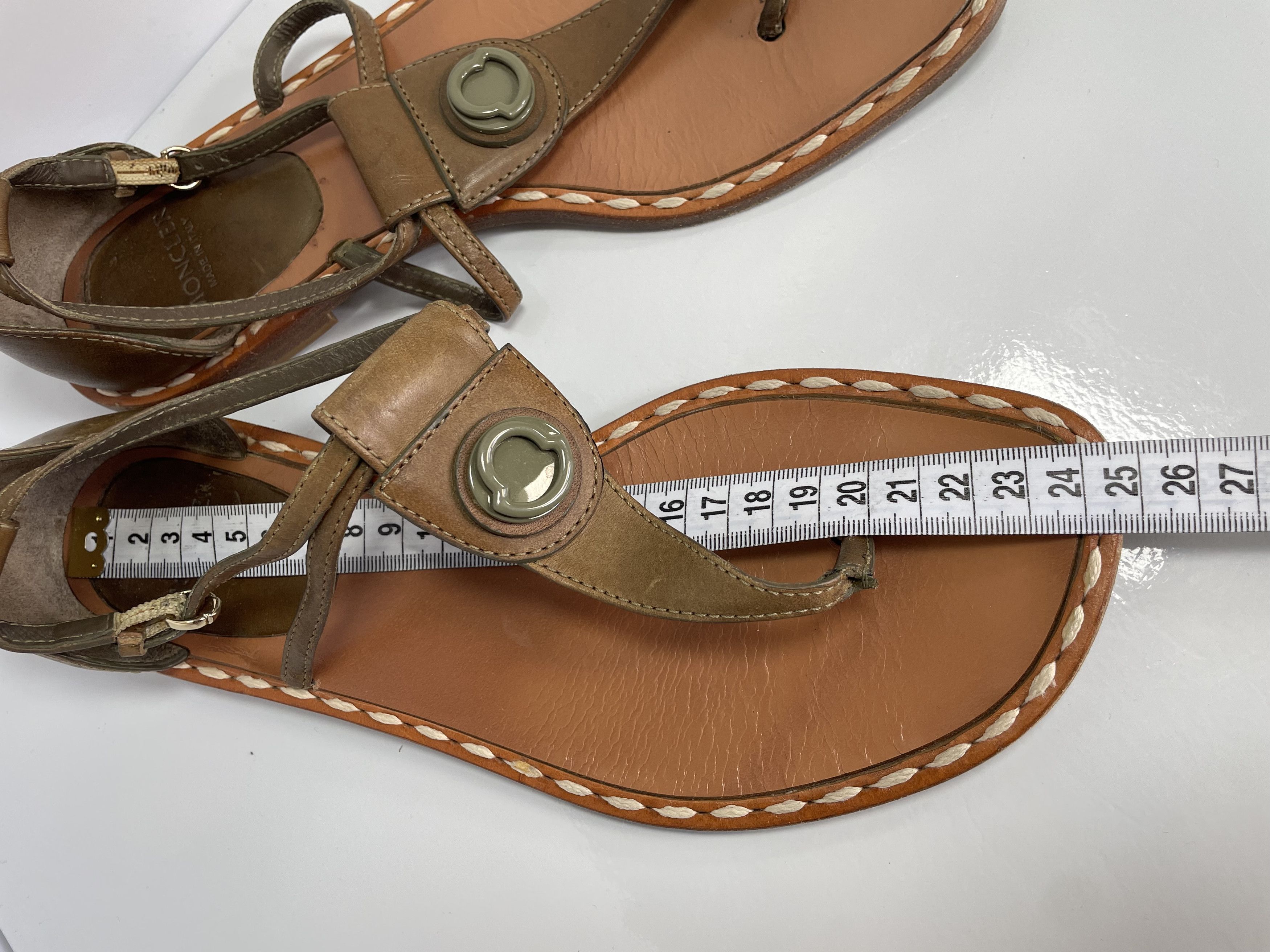 Moncler Moncler leather sandals Size US 7 / IT 37 - 8 Thumbnail