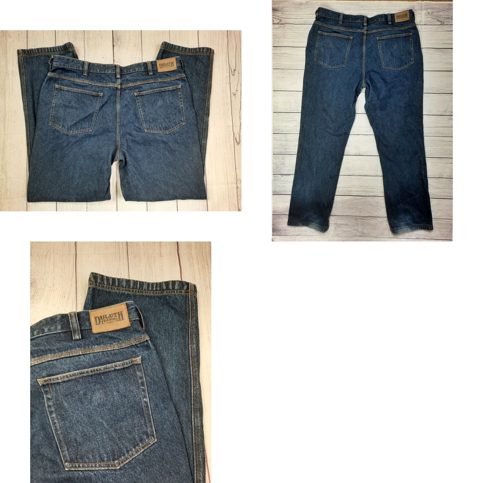 CO Duluth Trading Co Men Jeans Denim Blue Dark Wash Straight Size US 41 - 8 Thumbnail