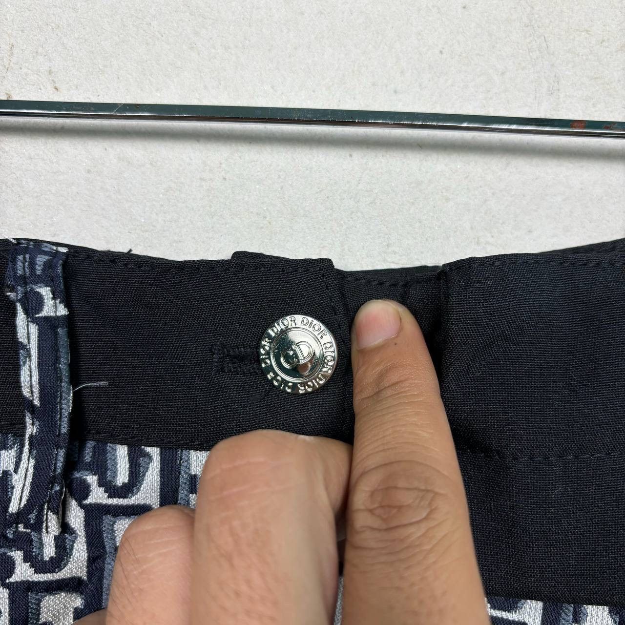 Christian Dior Monsieur Dior SS02 Oblique Monogram Skirt Blue Trotter John Galliano Size 25" / US 0 / IT 36 - 8 Thumbnail