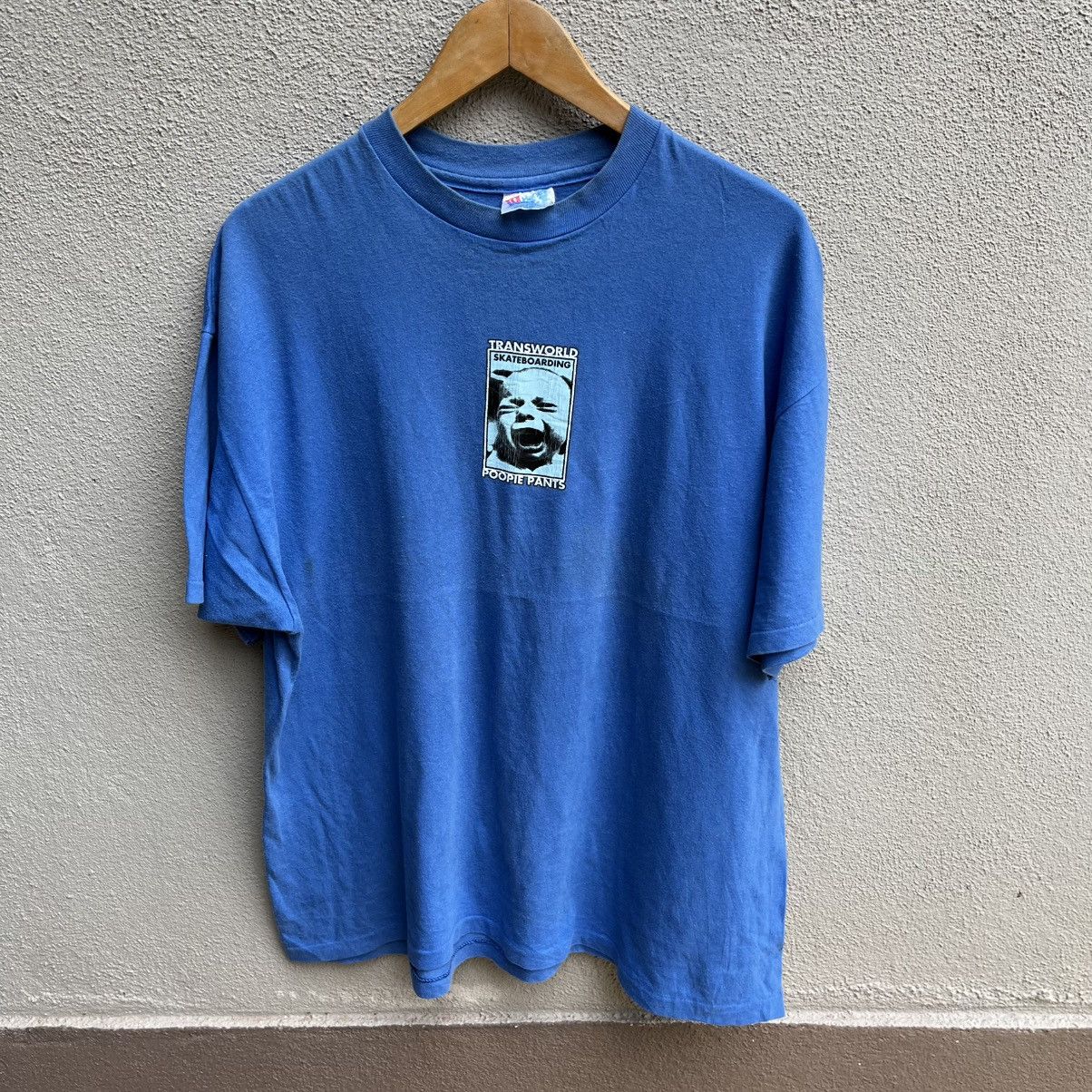 Powell Peralta Vintage rare 90s TRANSWORLD skateboarding tee poopie pants Size US XL / EU 56 / 4 - 1 Thumbnail