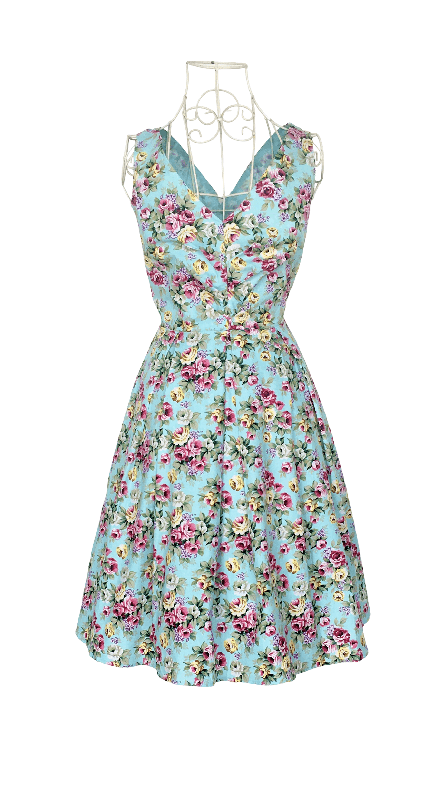 Other Cotton dress floral print sleeveless slim fit retro style Size XL / US 12-14 / IT 48-50 - 1 Thumbnail